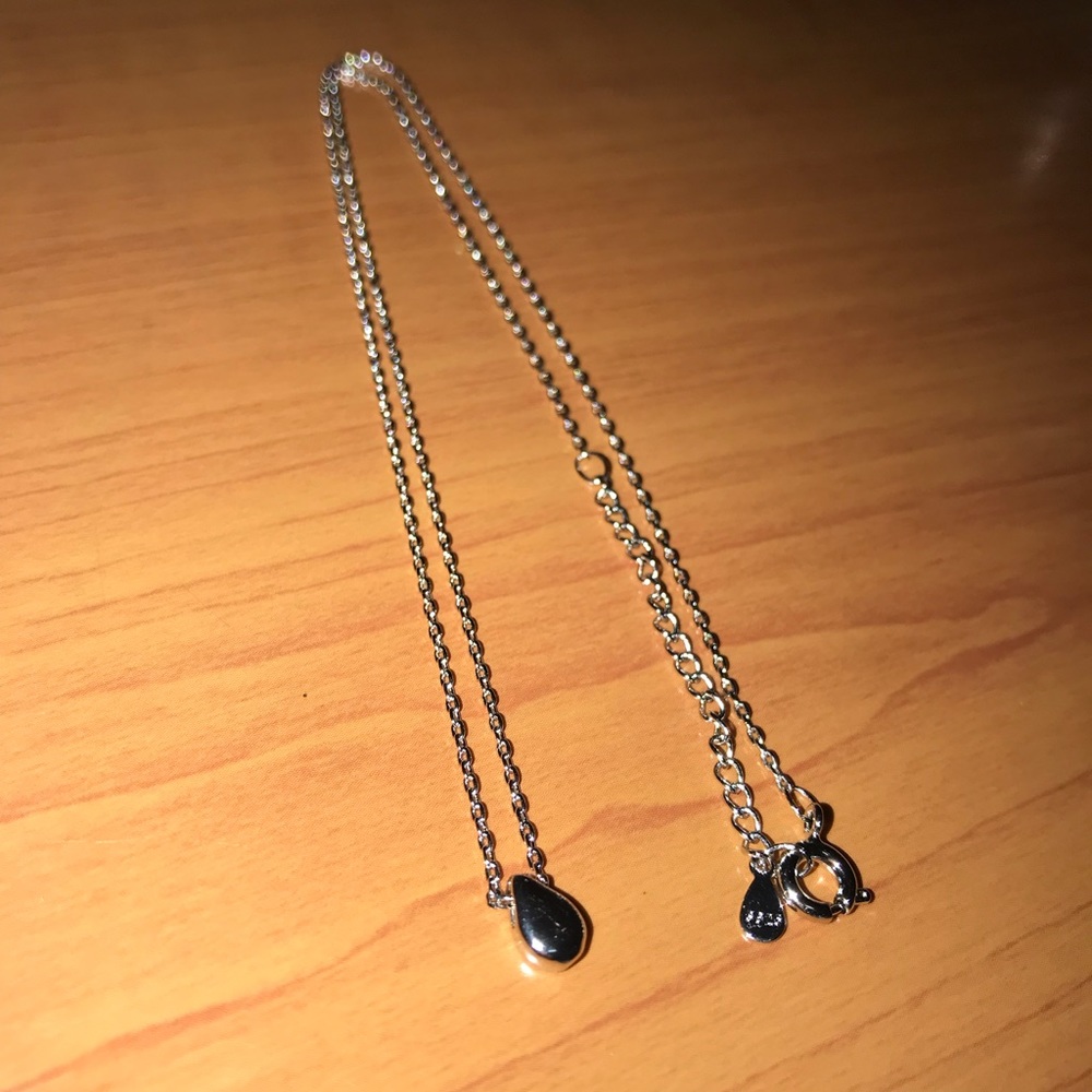 S925 sterling rain drop necklace